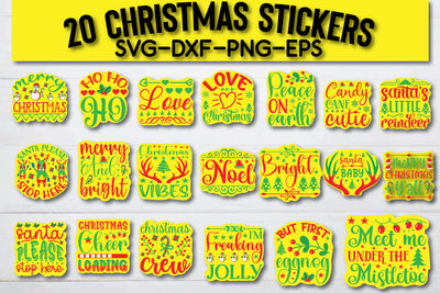 Christmas Sticker SVG Bundle SVG BB Type Studios 