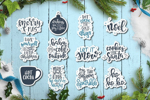 Christmas sticker SVG Bundle SVG TatiStudio 