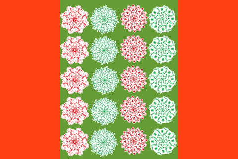 Christmas Stickers - 4 Christmas Mandala Stickers SVG Stacy's Digital Designs 