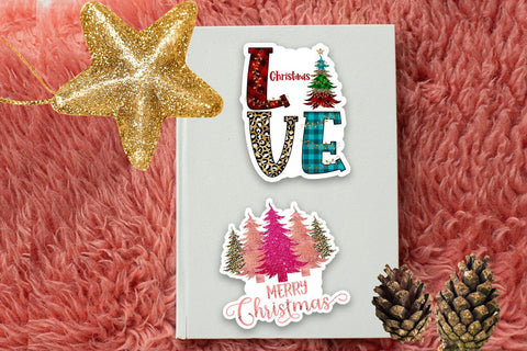 Christmas Stickers Bundle I Holiday Stickers Bundle SVG Happy Printables Club 