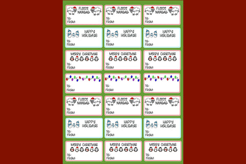 Christmas Stickers Bundle | Print and Cut Gift Tag Bundle SVG Stacy's Digital Designs 