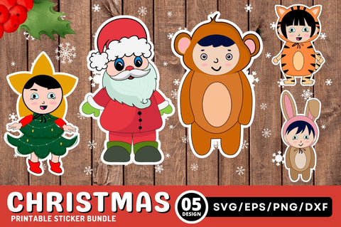 Christmas Stickers Bundle SVG Regulrcrative 