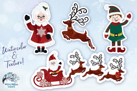 Christmas Stickers PNG Sublimation Wispy Willow Designs 