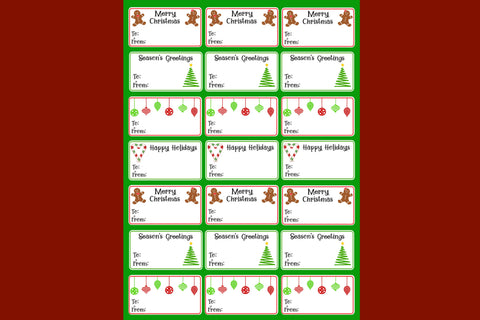 Christmas Stickers - Print and Cut Gift Tags - Volume 3 SVG Stacy's Digital Designs 