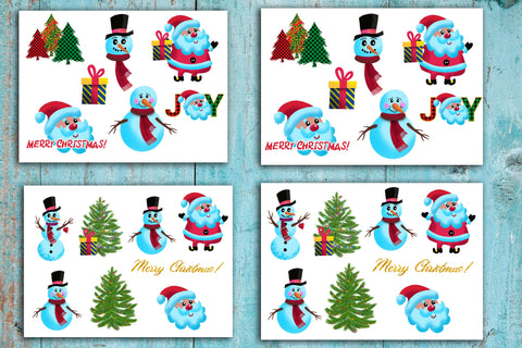 Christmas stickers printable bundle Sublimation Svetana Studio 