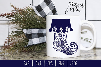 Christmas Stocking Mandala Zentangle SVG SavoringSurprises 