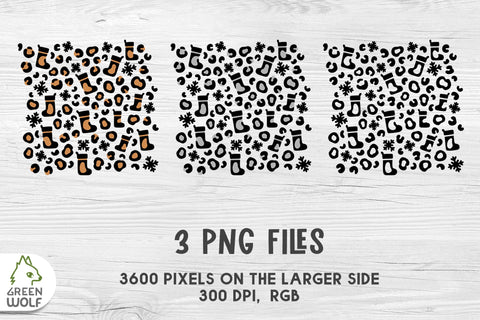 Christmas stocking svg Leopard print svg Christmas leopard pattern svg Christmas digital paper Leopard decal svg SVG GreenWolf 