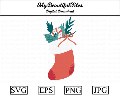 Christmas stocking SVG MyBeautifulFiles 