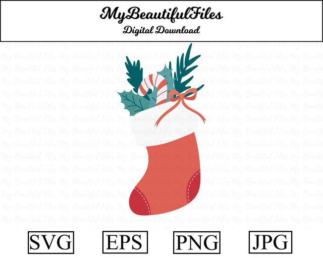 Christmas stocking SVG MyBeautifulFiles 
