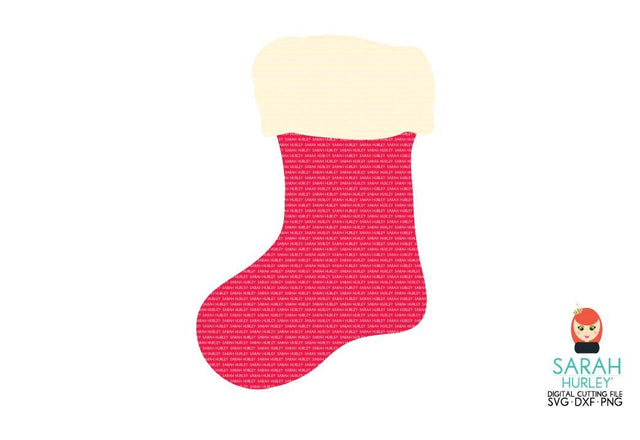 Christmas Stocking SVG Sarah Hurley 