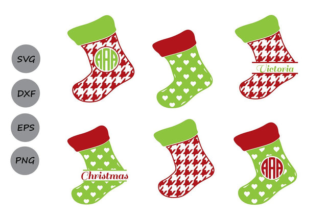 Christmas Stockings| Christmas SVG Cut Files SVG CosmosFineArt