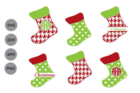 Christmas Stockings| Christmas SVG Cut Files SVG CosmosFineArt 