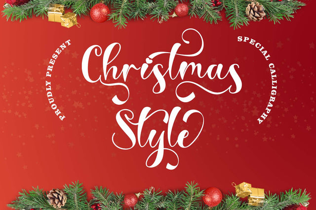 Christmas Style Font Prasetya Letter 