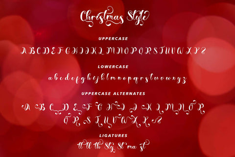 Christmas Style Font Prasetya Letter 