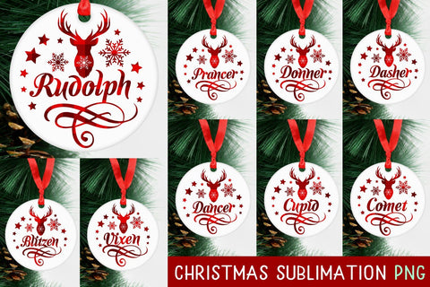 Christmas Sublimation Bundle Buffalo Plaid Reindeer Name PNG Sublimation zoellartz 