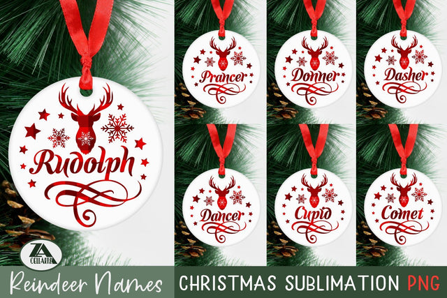 Christmas Sublimation Bundle Buffalo Plaid Reindeer Name PNG Sublimation zoellartz 