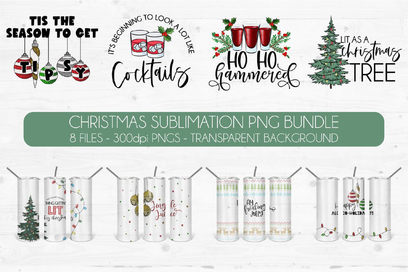 Christmas Sublimation Bundle | Holiday Sublimation Graphics Sublimation DIYxe Designs 
