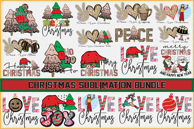 Christmas Sublimation Bundle Sublimation Creativeart88 