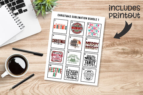 Christmas Sublimation Bundle Sublimation Svg Cuttables 