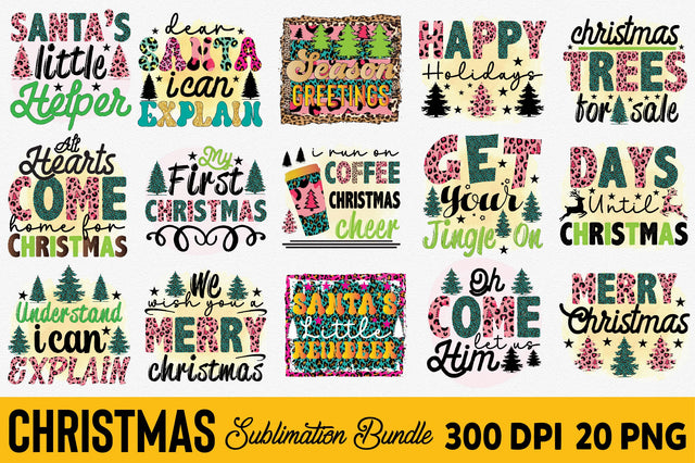 Christmas Sublimation Bundle Sublimation SVGArt 