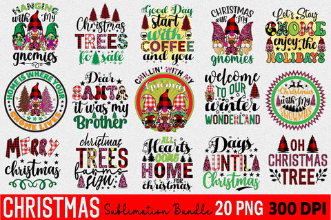 Christmas Sublimation Bundle Sublimation SVGArt 