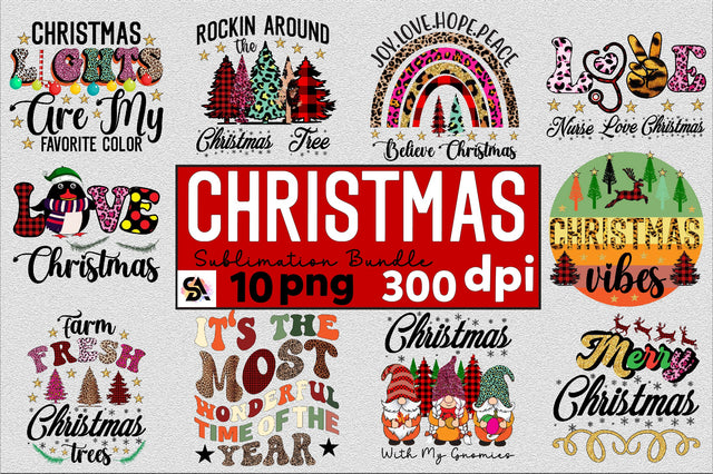 Christmas Sublimation Bundle Sublimation SVGArt 