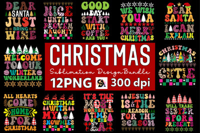 Christmas Sublimation Bundle Sublimation SVGArt 