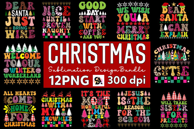 Christmas Sublimation Bundle Sublimation SVGArt 