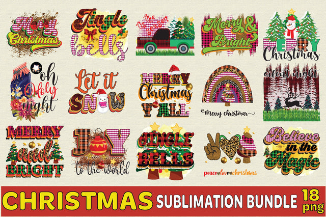 Christmas Sublimation Bundle Sublimation SVGArt 