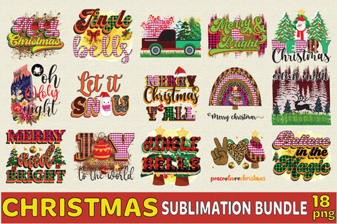Christmas Sublimation Bundle Sublimation SVGArt 