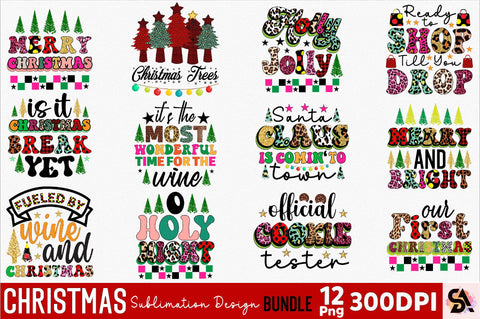 Christmas Sublimation Bundle Sublimation SVGArt 