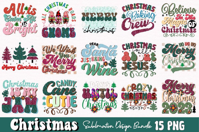 Christmas Sublimation Bundle Sublimation SVGArt 