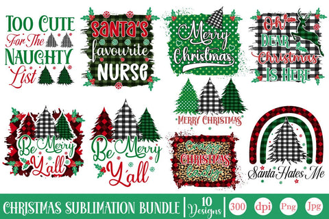 Christmas Sublimation Bundle Sublimation SVGs,Quotes and Sayings,Food & Drink,On Sale, Print & Cut Sublimation DesignPlante 503 