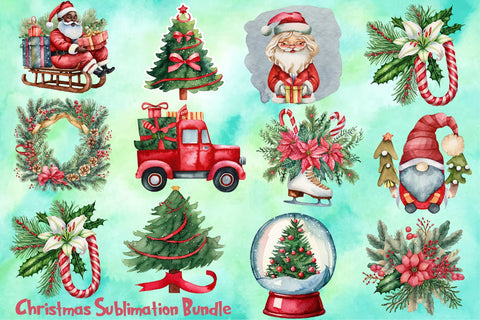 Christmas Sublimation Bundle Vol-1 Sublimation Creativeart88 
