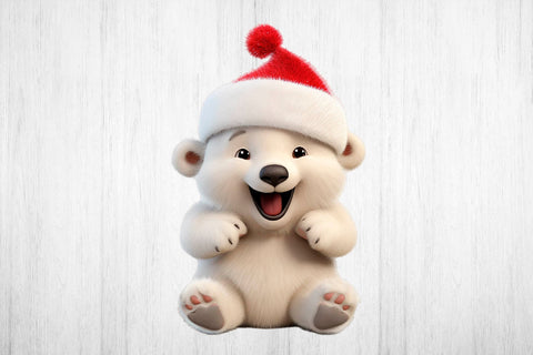 Christmas Sublimation. Christmas Bear. Cute Christmas Animal Sublimation Samaha Design 
