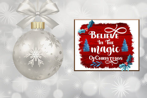 Christmas Sublimation Design- Believe in Magic Sublimation Sublimation Happy Printables Club 