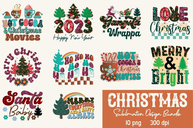 Christmas Sublimation Design Bundle Sublimation SVGArt 
