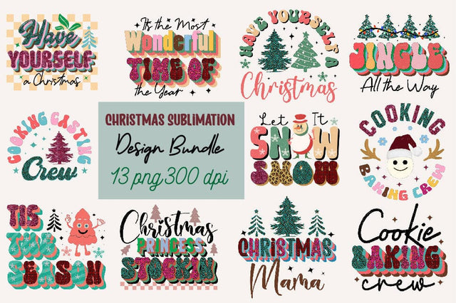 Christmas Sublimation Design Bundle Sublimation SVGArt 