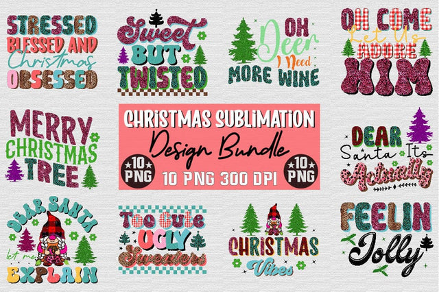 Christmas Sublimation Design Bundle Sublimation SVGArt 