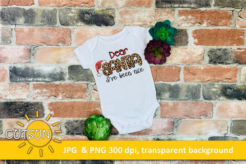 Christmas Sublimation Design Dear Santa | BONUS CUT FILES Sublimation CutsunSVG 