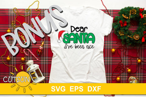 Christmas Sublimation Design Dear Santa | BONUS CUT FILES Sublimation CutsunSVG 