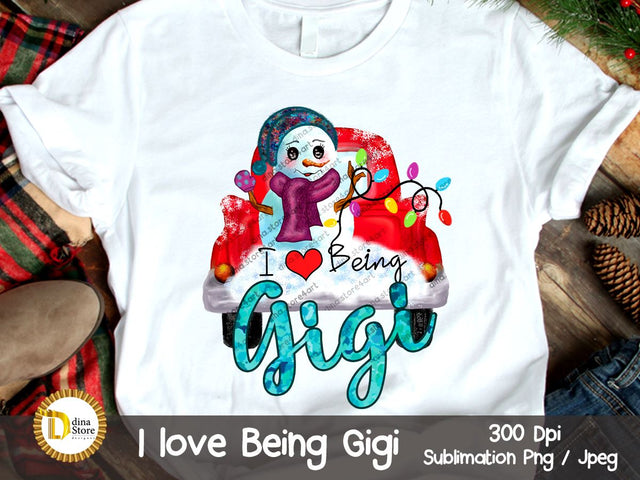Christmas Sublimation Design - I love being GiGi Sublimation Dina.store4art 