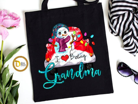 Christmas Sublimation Design - I love being Grandma Sublimation Dina.store4art 