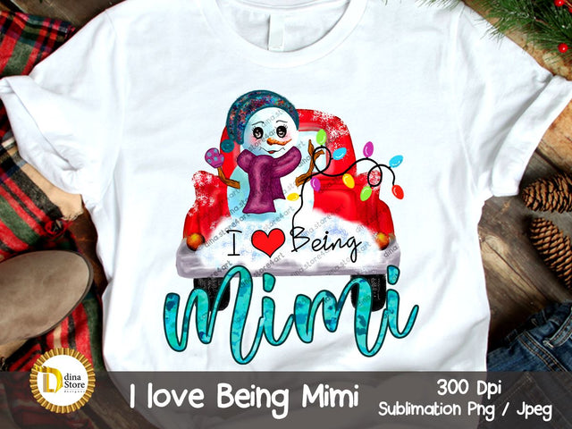 Christmas Sublimation Design - I love being Mimi Sublimation Dina.store4art 