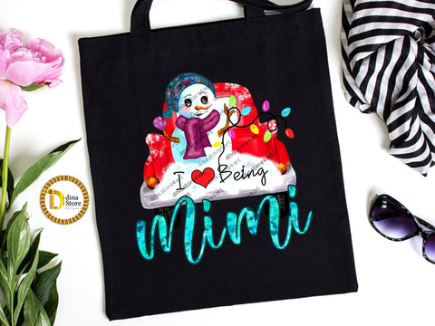 Christmas Sublimation Design - I love being Mimi Sublimation Dina.store4art 