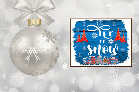Christmas Sublimation Design- Let it Snow Sublimation PNG Sublimation Happy Printables Club 