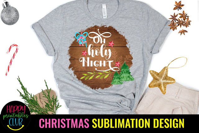 Christmas Sublimation Design- Oh Holy Night Sublimation Sublimation Happy Printables Club 