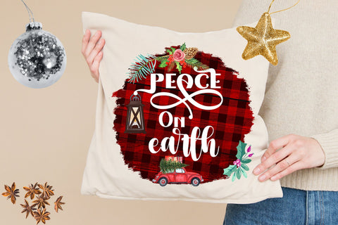 Christmas Sublimation Design- Peace on Earth Sublimation Sublimation Happy Printables Club 