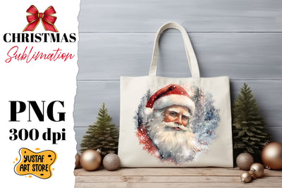 Christmas sublimation design. Santa Claus in winter forest Sublimation Yustaf Art Store 