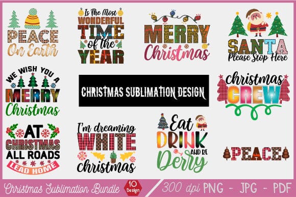 Christmas Sublimation Designs, Retro Christmas Bundle,SVG Designs, SVG SH_Tee store 